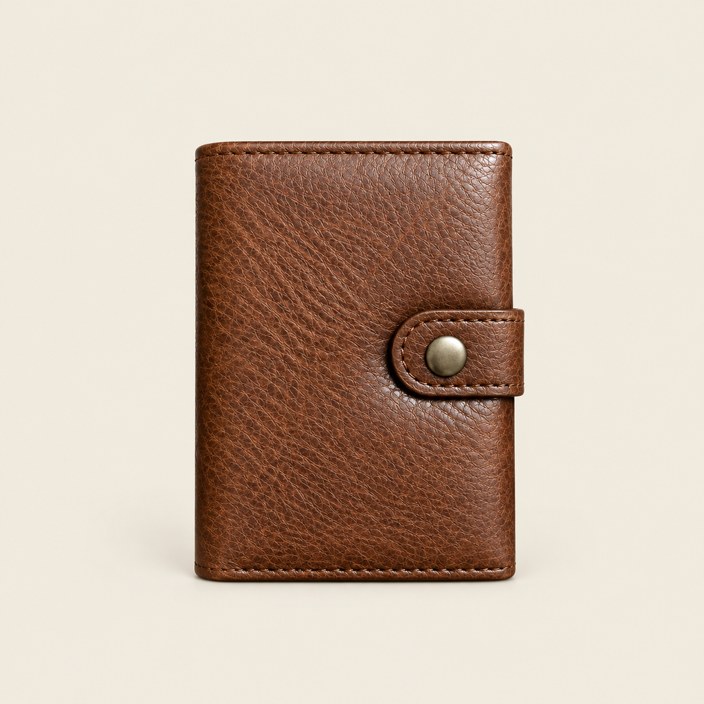 Vintage Leather Pop-Up Wallet
