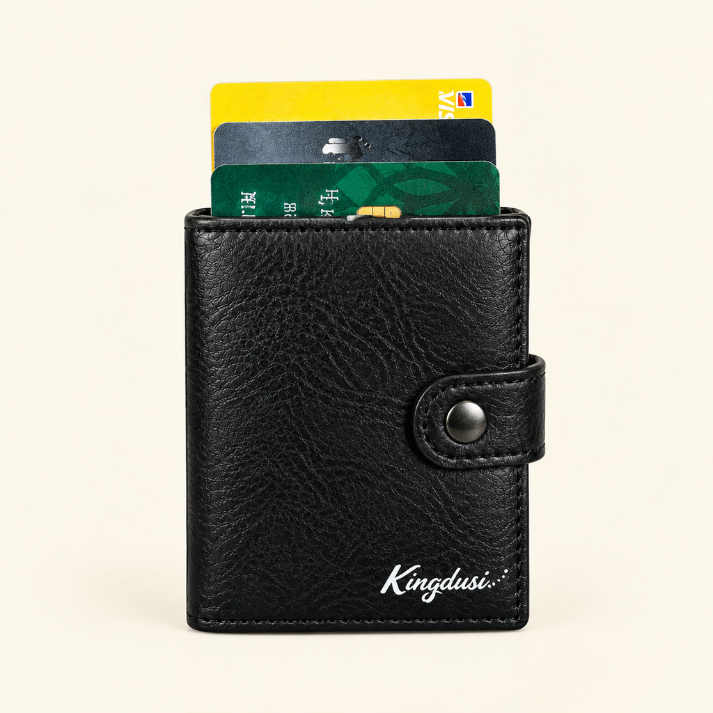 Vintage Leather Pop-Up Wallet